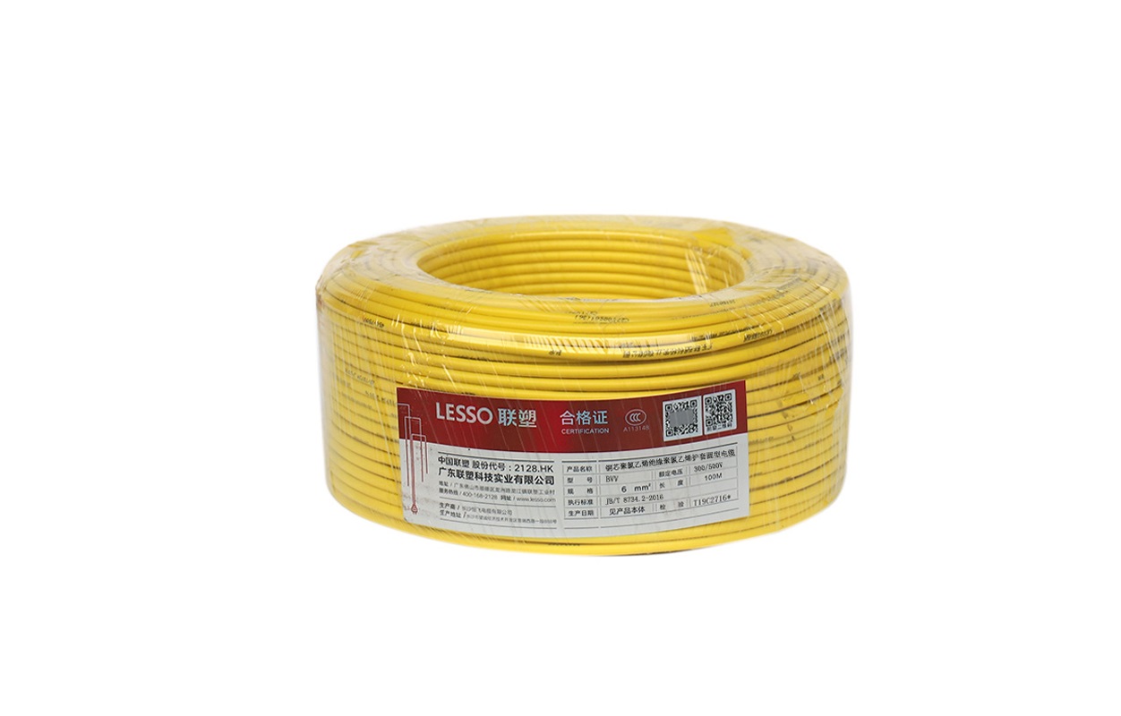 铜芯聚氯乙烯绝缘聚氯乙烯护套固定布线用电缆bvv型（单芯）电线
